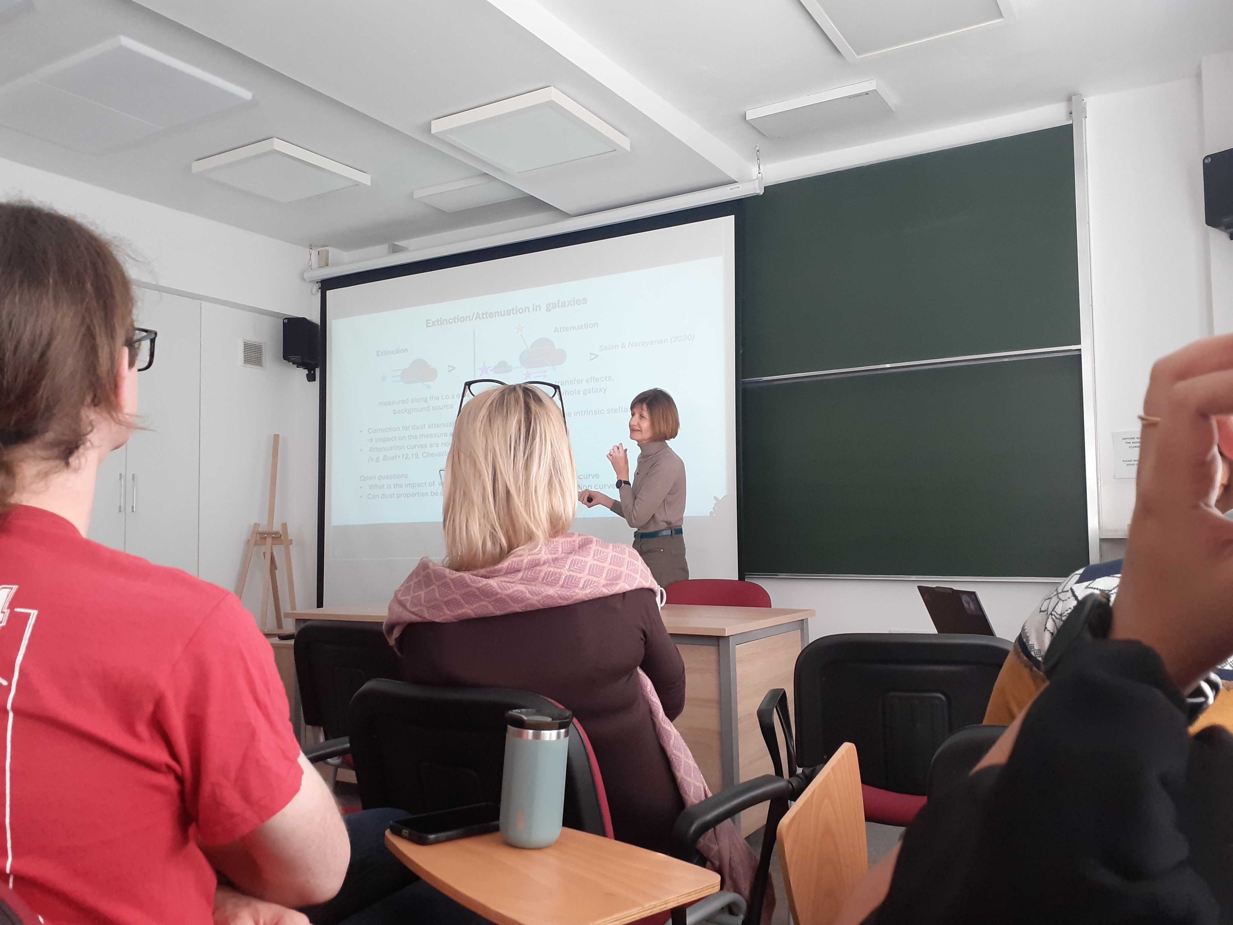 Veronique and Benjamin presenting their work